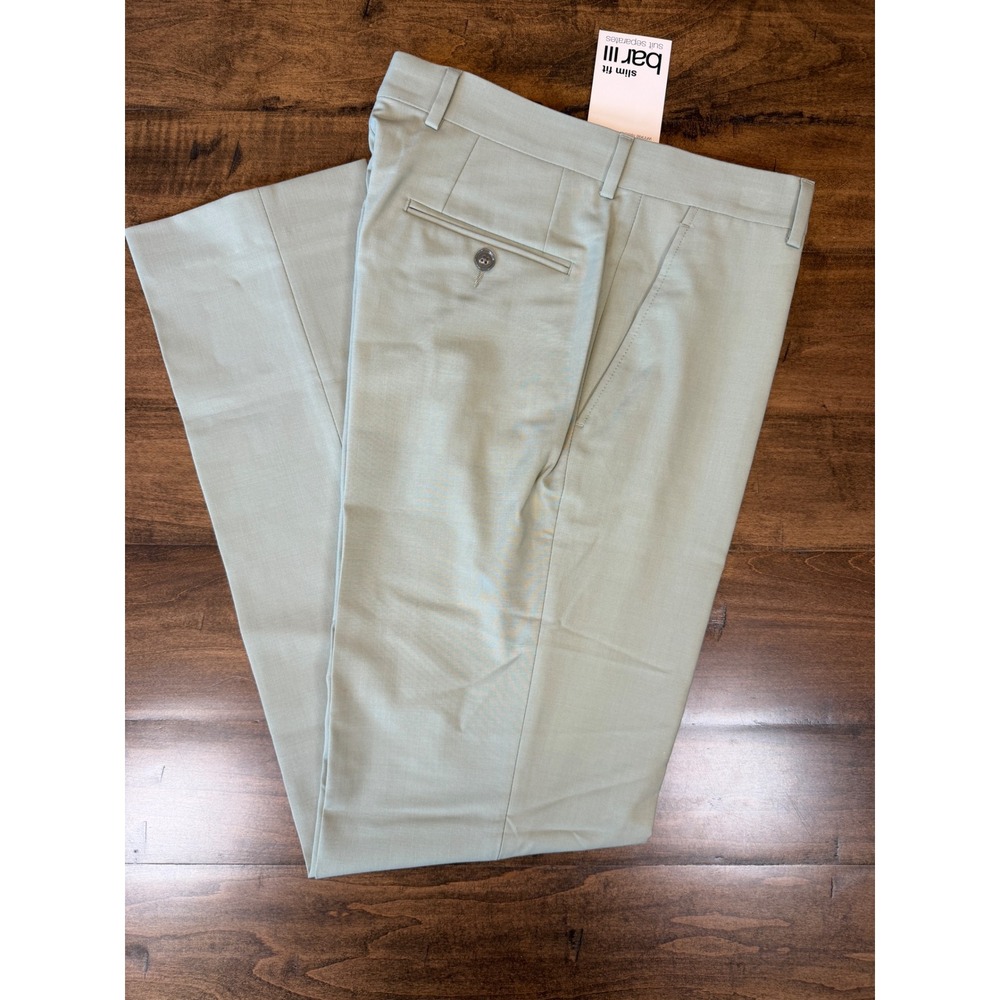 Bar III Mens Slim Fit Active Suit Separate Pants Sage Green 30W 32L